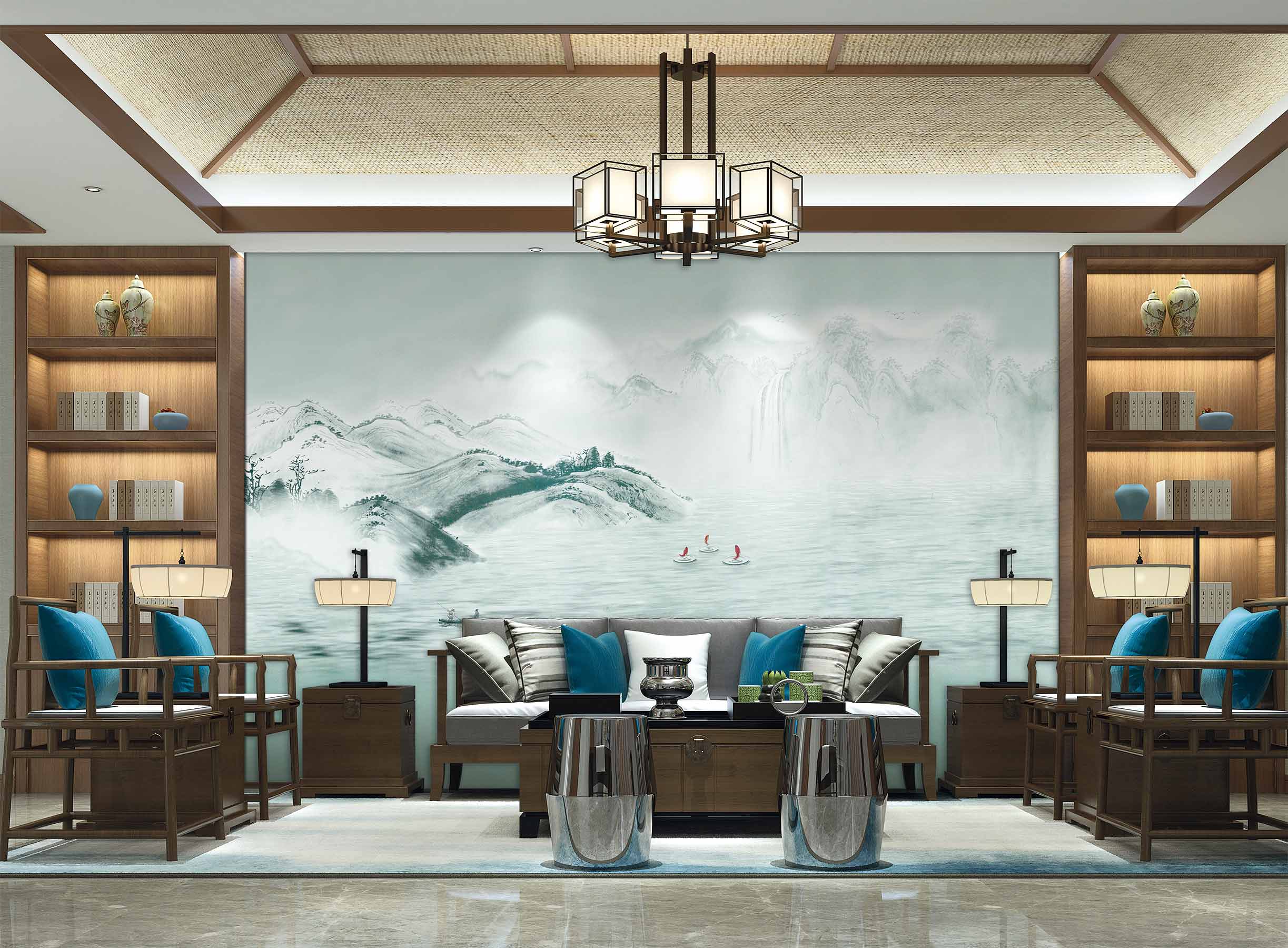 七特麗墻布V2-026-高山流水